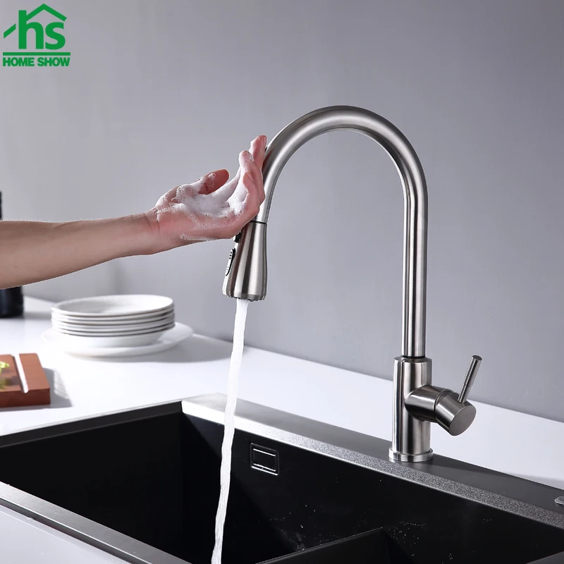 Stainless Steel Water Saving Healthy Automatic Touch Sensor Control Faucet for Kitchen enlarge