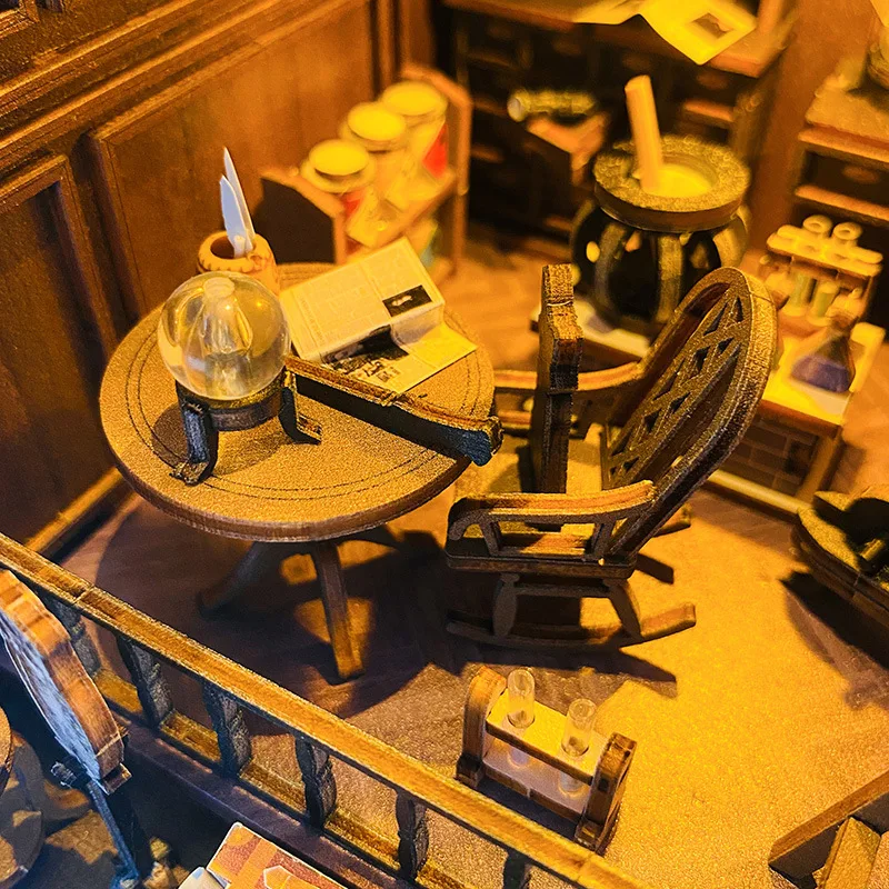 Diy Книжный уголок деревянная книжная полка головоломка сборка Волшебная серия