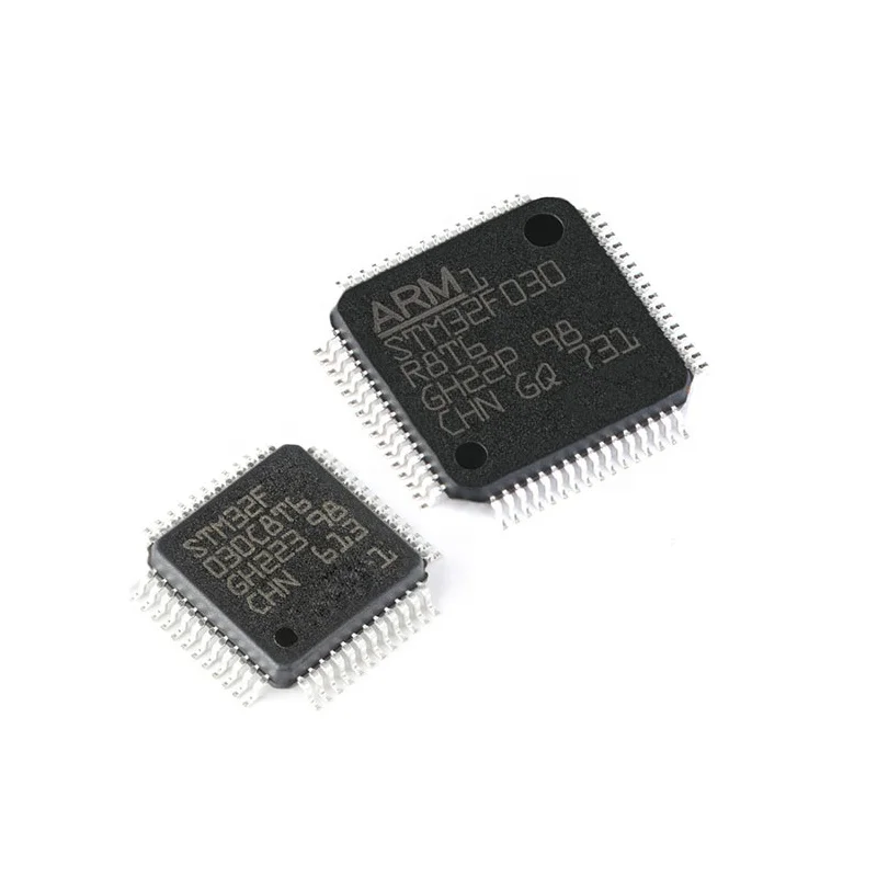 

Original STM32F030C8T6 LQFP-48/STM32F030R8T6 LQFP-64 32-bit microcontroller-MCU ARM Cortex-M0 48MHz/64KB Flash RAM: 8KB