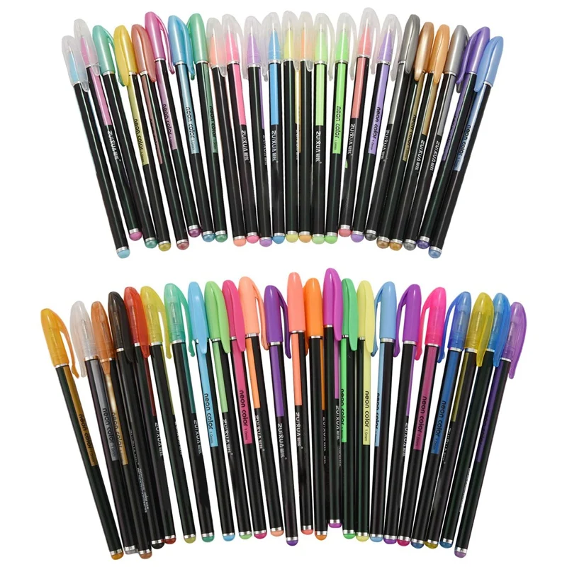 

ZUIXUA 48 Gel Pens set, Color gel pens Glitter Metallic pens Good gift For Coloring, Kids, Sketching, Painting, Drawing