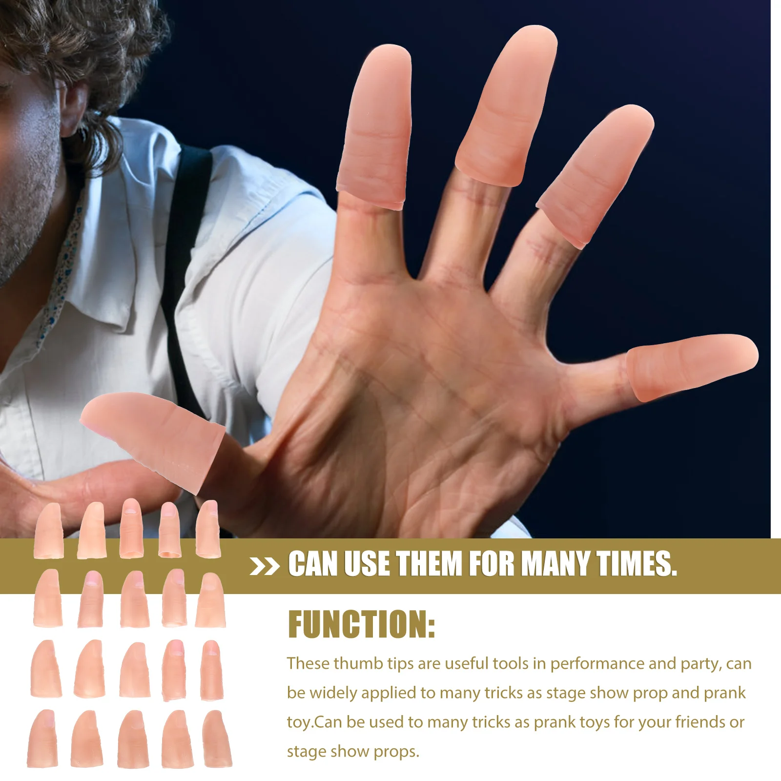 

20 шт., искусственные наконечники для пальцев