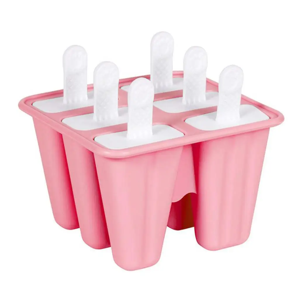 

6 Cavity Food Grade Popsicle Silicone Molds Homemade Kitchen DIY Silicone Popsicle Mold Frozen Ice Cream Maker