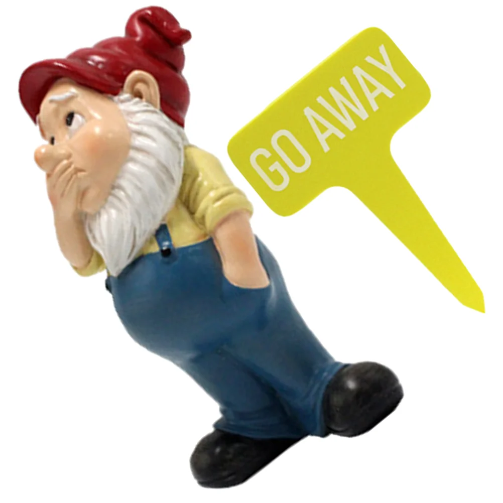 

Garden Gnomes Bathroom Decorations Marker Funny Label Cartoon Resin Statue Cute Ornament