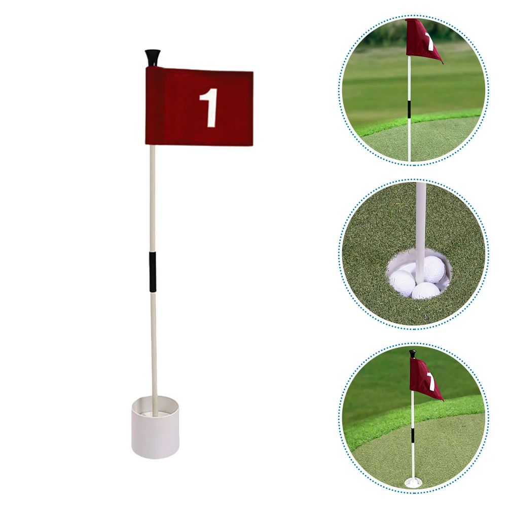 

Golf Flagpole Goal Flags Golfing Number Green Accessories The Sign Kit Fiberglass Court Digital