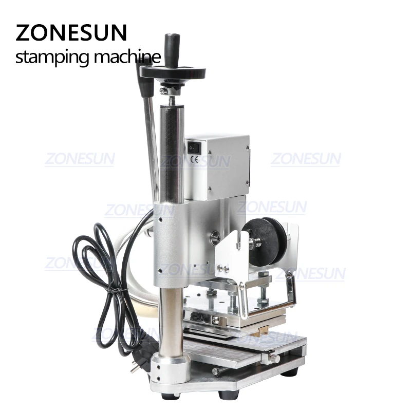 ZONESUN ZS110 Slidable Workbench Thermal Press Digital Leather Wood PVC Paper Hot Foil Stamping Machine Embossing Tool 10*13cm images - 6