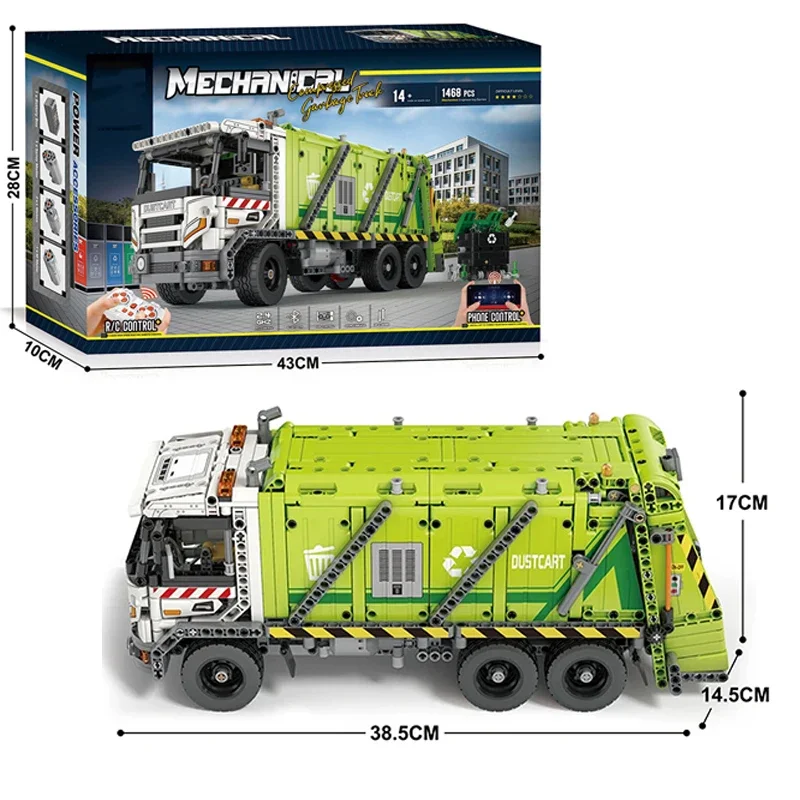1468 шт. сжатый мусоровоз с дистанционным управлением строительные блоки