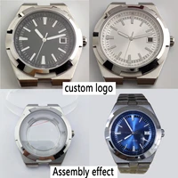 miyota 8215 case 41mm man watch case s dial high quality brand stainless steel watch accessories parts case for dg2813 movement