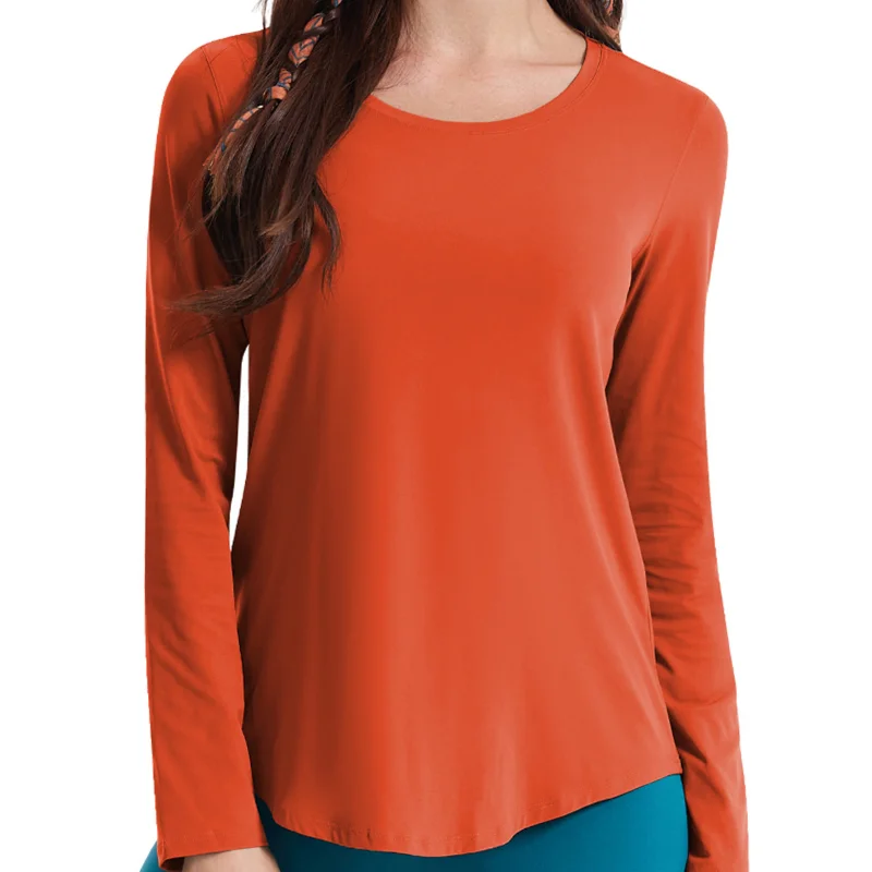 Women's Fitness Long Sleeve Yoga T-Shirt Loose Soft Breathable Sports Tops Female Running Quick Dry Clothing Workout Sportswear