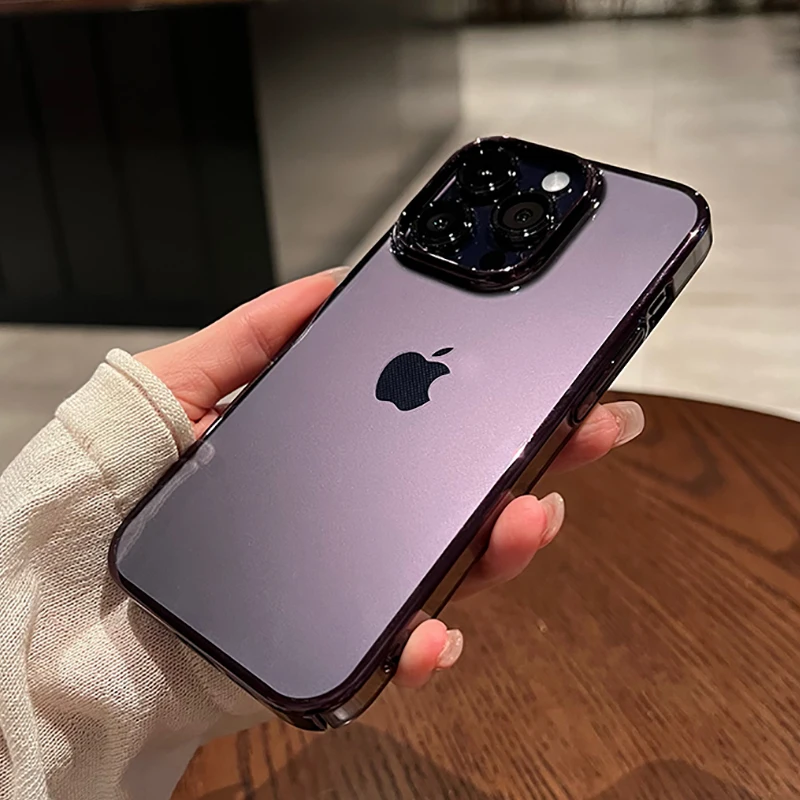 

Luxury Square Plating Transparent Case For iPhone 14 13 11 12 Pro Max Mini XR X XS Max 14 8 7 Plus SE 2020 Silicone Cover funda