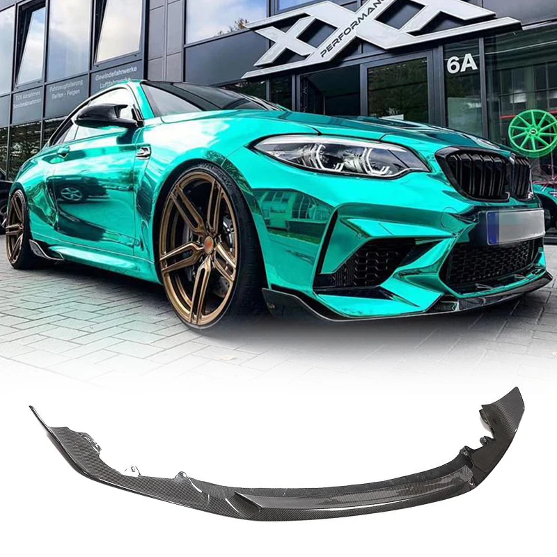

Автомобильный передний бампер, спойлер для BMW 2 серии F87 M2 для соревнований M2C 2018-2020, передний спойлер для подбородка из углеродного волокна