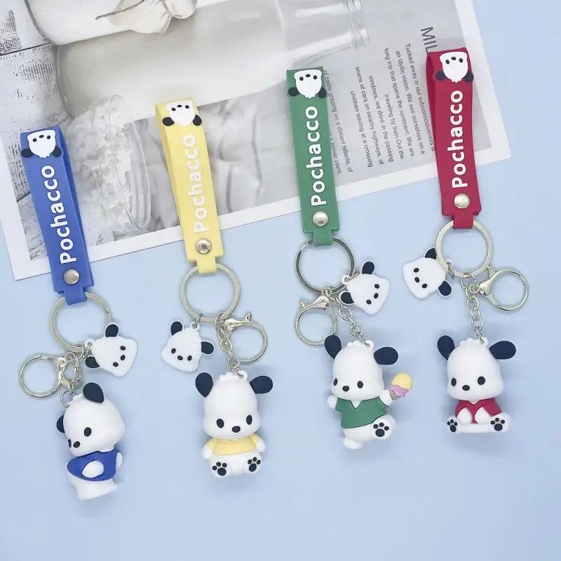 

2022 Sanrio Pachacco Cartoon Dog Silicone Key Chain Cute Animation Peripheral Backpack Pendant Exquisite Gift for Boys and Girls