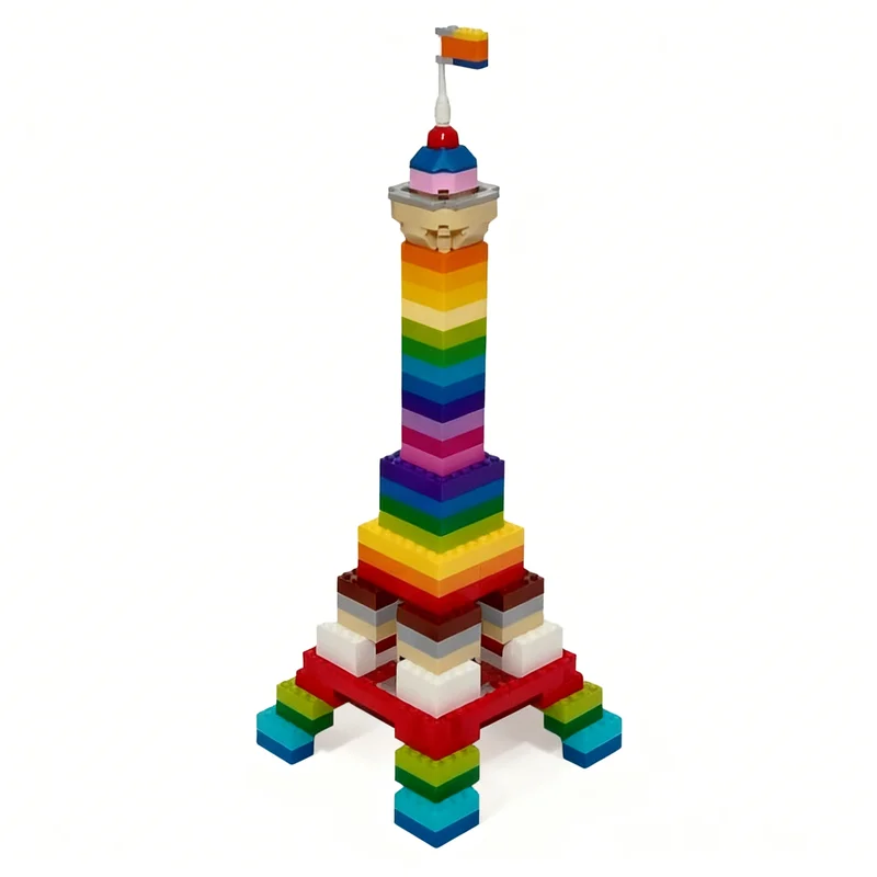 Фото 283 шт. MOC Эйфелева башня, классическая модель, строительные блоки, архитектура, сборка, сделай сам, рождественские подарки, креативная идея игрушки, образование №4