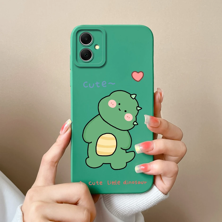 Чехол для Samsung Galaxy A05 A 05 противоударный чехол из жидкого силикона в мультяшном