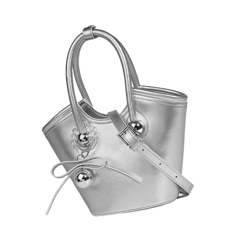 Сумка-корзина из искусственной кожи. Просторные сумки на ремне. Повседневная