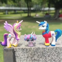 rainbow pony little horse action figures shining armor princess cadence flurry heart decoration model toys