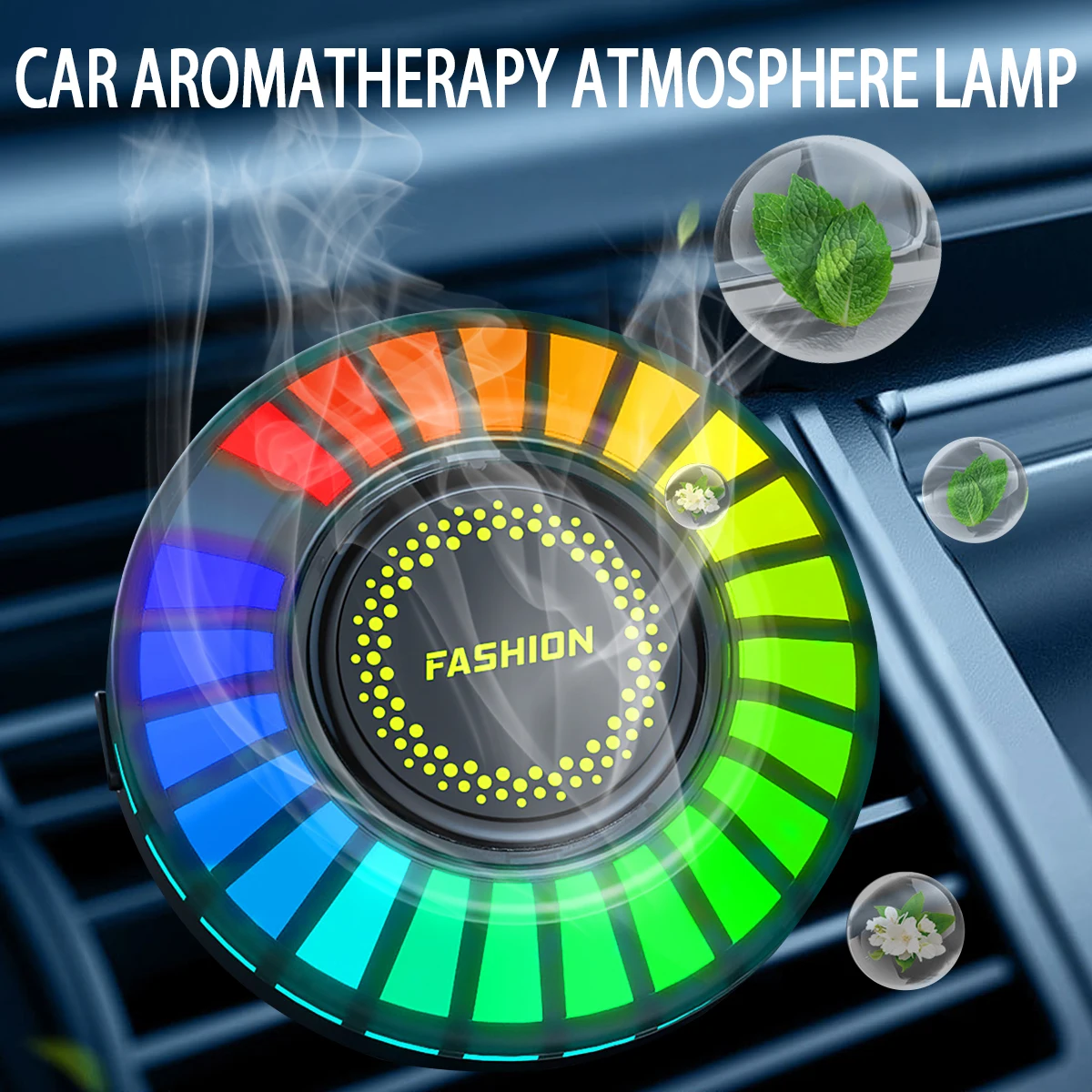 

Популярный автомобильный атмосферный светильник для интерьера автомобиля, разноцветный RGB ритмичный светильник, музыкальный ритм, пикап, А...
