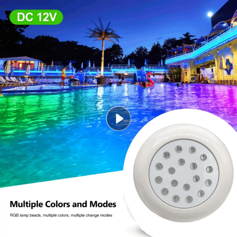 

Waterproof LED Swimming Pool Lights IP68 Wall-Mounted Underwater Lights Color Changing RGB Lamp Piscina Lampe 12V Remote Control