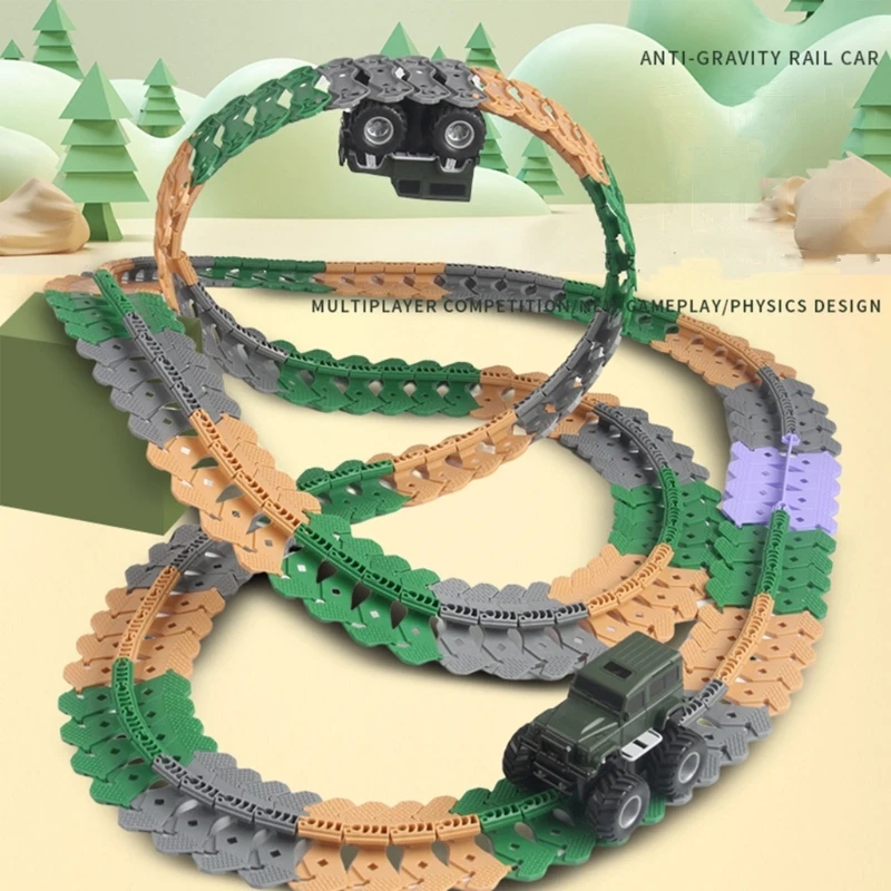 

N80C Anti-Gravity Race Car Track Toy DIY Race Track Electric Car Boys Birthday Gift
