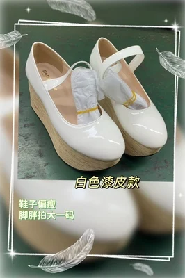 Women Wedges Round Toe Lolita Cute Shoes Ankle Strap Platform Dress Sandals Party Spring 2023 Lady Shoes Design Strange Heel