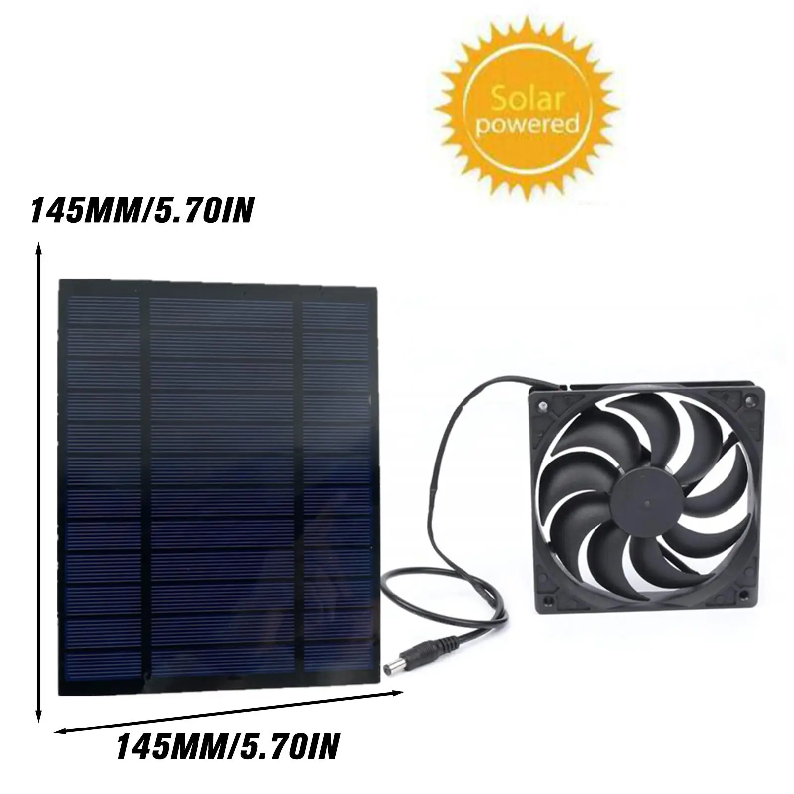 

Однокристальная солнечная панель с внешним вентилятором, вентилятор для курятника, бортовой вентилятор, вентилятор для автомобиля, охлаждающий микро-вентилятор Amazon Cross A9I8