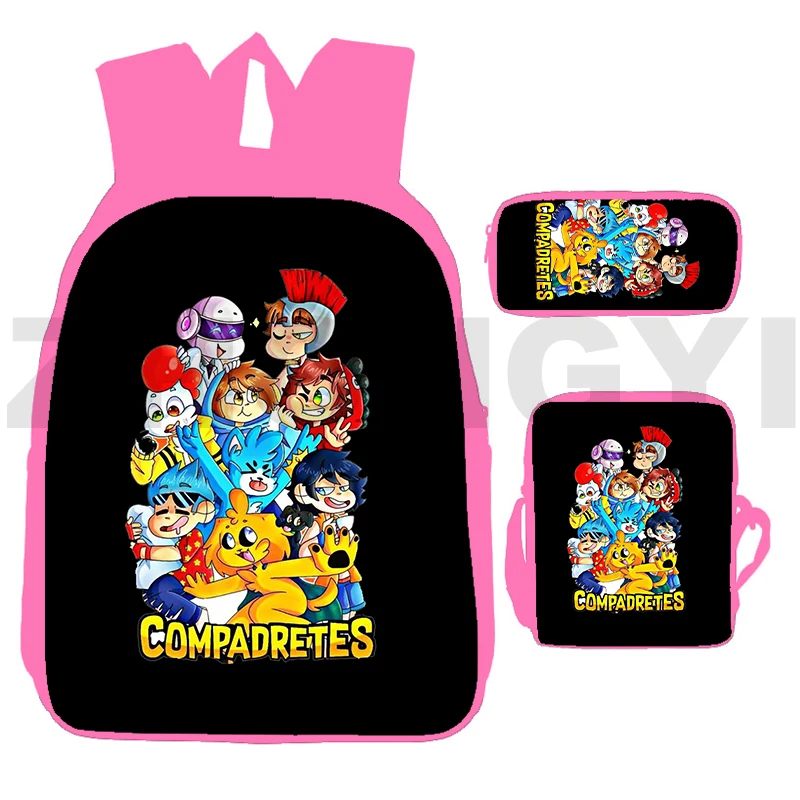 Популярный рюкзак Mikecrack 3D для женщин Холщовый мультяшный 12/16 дюйма Los Compas