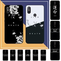 japanese anime aesthetic text letter phone case for redmi note 8 7 9 4 6 pro max t x 5a 3 10 lite pro