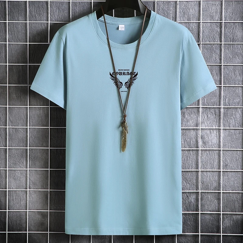 Men's Summer T-shirt Comfortable Cotton Daily Clothes Male Fashion T-shirt Men's Summer Clothing Short Sleeve