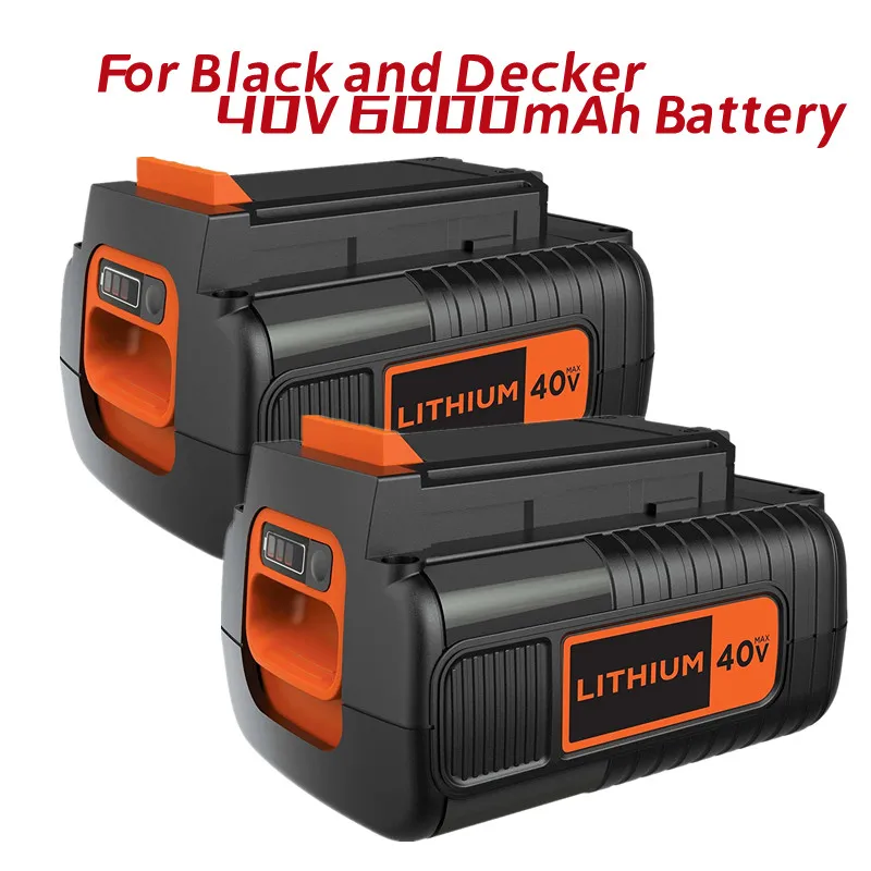 

Сменная литиевая батарея для Black and Decker, 6000 мАч, 40 в, LBX2040, LBXR36, LBXR2036, LST540, LCS1240, LBX1540