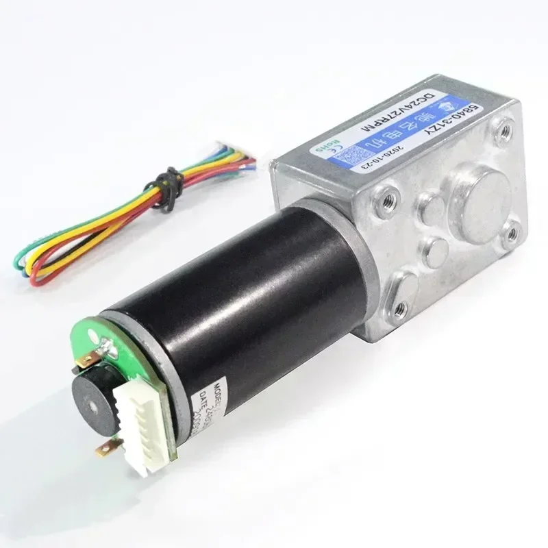 High Torque 12v DC Motor 24V Electric Worm gear motor With Encoder