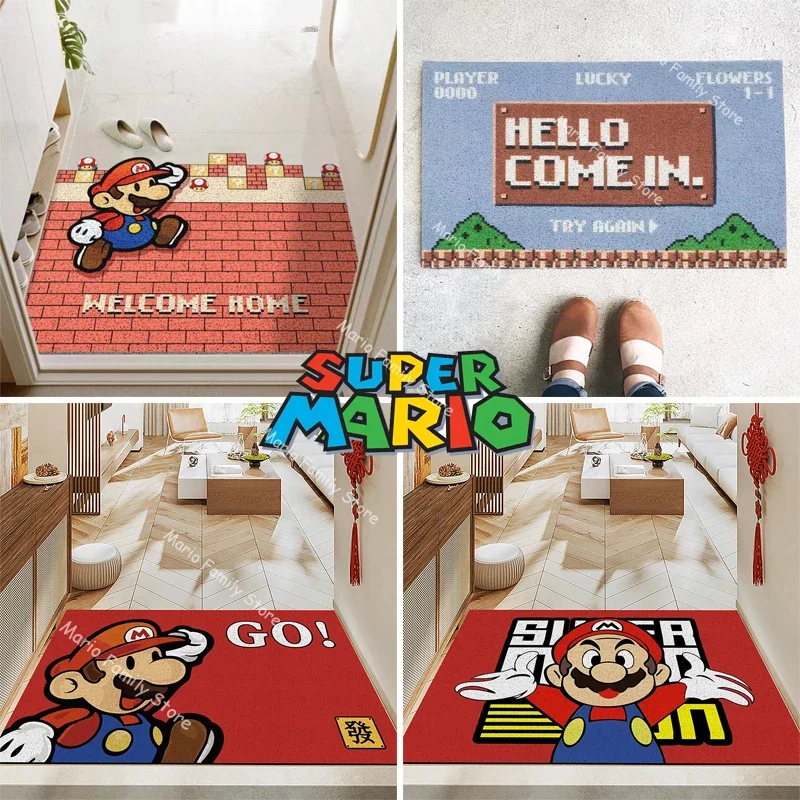 Ковер Super Mario Bros кухонный напольный коврик нескользящий в стиле аниме для ванной