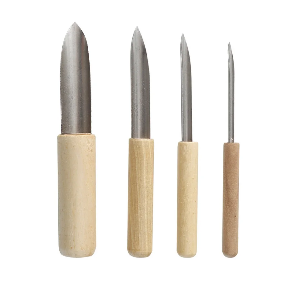 

4 Pcs Sculpture Engraving Cutter Molding Carving Knife Shape Carve Pottery Hole Punch Clay Tool For Craft DIY Hand Manual Tools