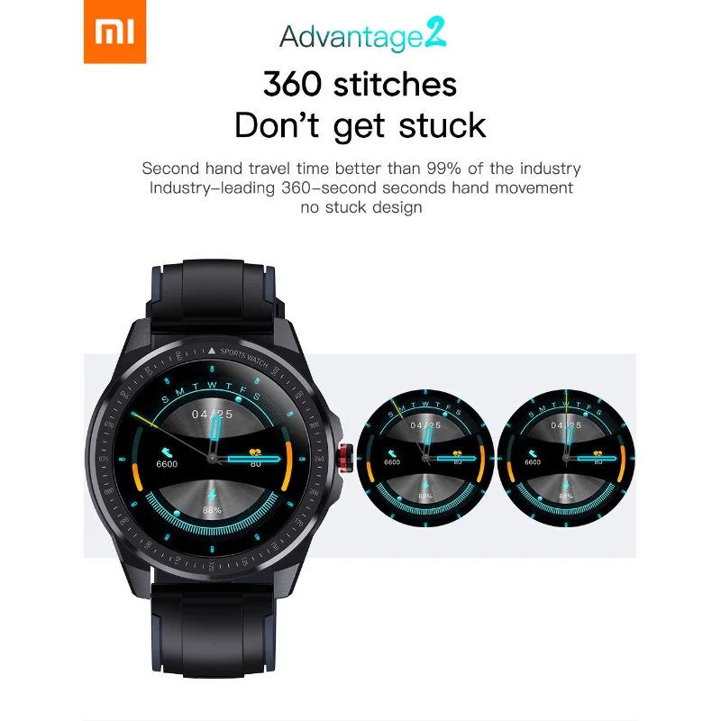 

Мужские Водонепроницаемые Смарт-часы Xiaomi 30 м с функцией измерения пульса и давления