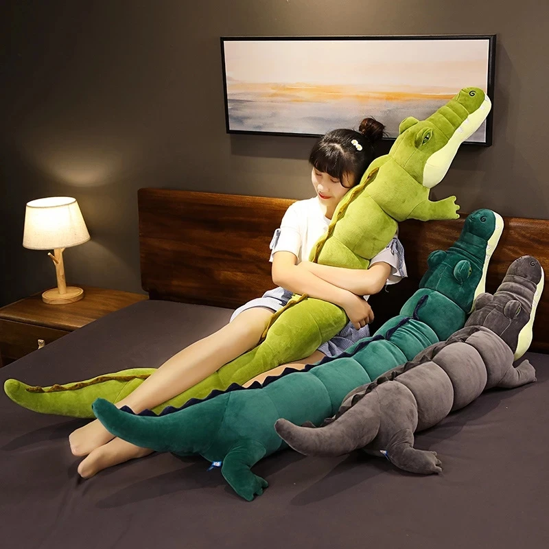 

80-180cm Simulation Crocodile Plush Toys Stuffed Soft Animals Plush Long Crocodile Pillow Doll Home Decoration Gift for Children