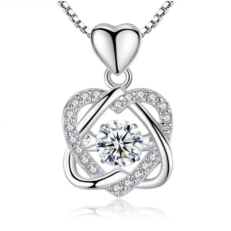 

Женская цепочка из серебра 925 пробы, с подвеской в форме сердца