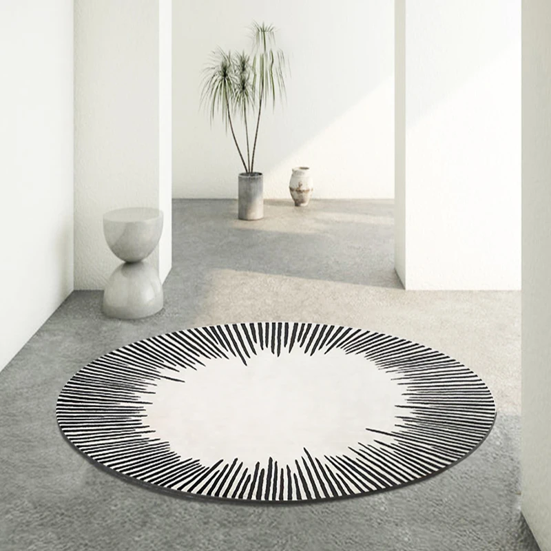 

Round Carpet Designer Living Room Decoration Modern Luxury Bedroom Decor Art Rug Home Thicken Fluffy Floor Mat Big Size Custom