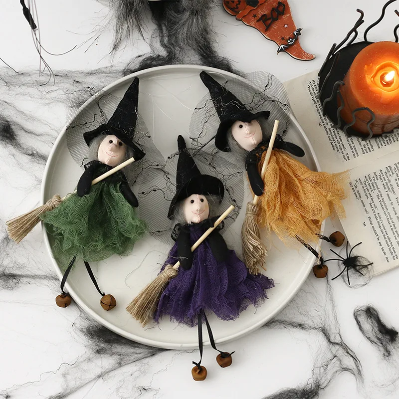 

Witch Figurine Ornament Ghost Festival Home Decor Halloween Decorations Figurines Witch Doll Pendant Ornament Home Party