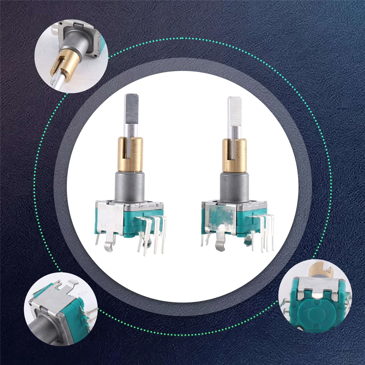 2 шт. двухосный кодировщик EC11EBB24C03 с переключателем 30 позиций 15 импульсных точек 25