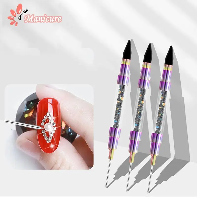 

Двусторонняя маникюрная точечная ручка, инструмент для карандашей, кристальная ручка, карандаш для создания драгоценных камней, восковой к...