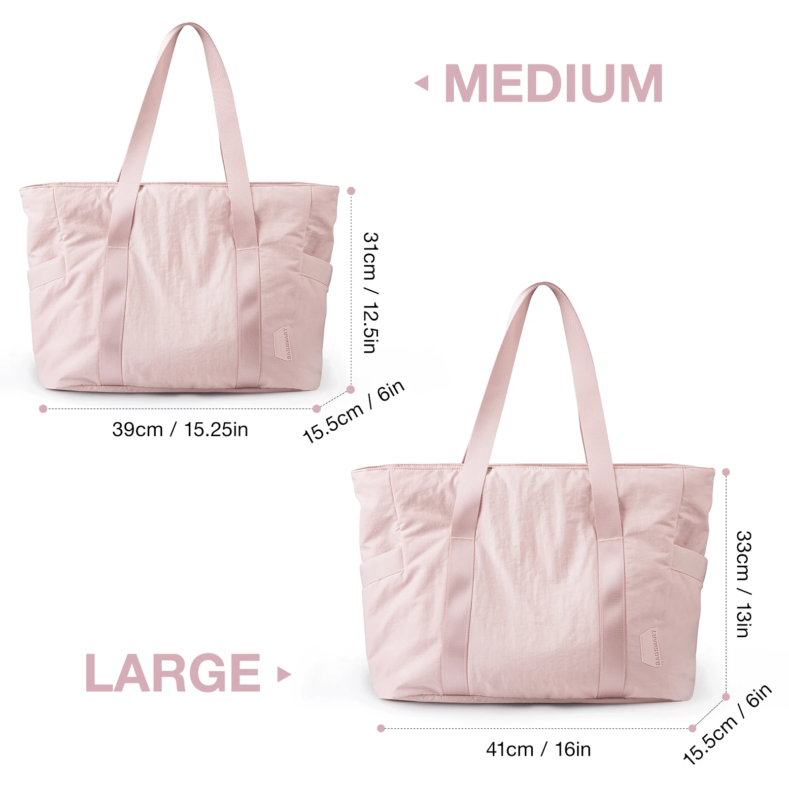 BAGSMART Travel Handbag Luggage Women's Shoulder Tote Bag Large Capacity Sports Gym Bag Ladies Crossbody Duffle Bags for Women