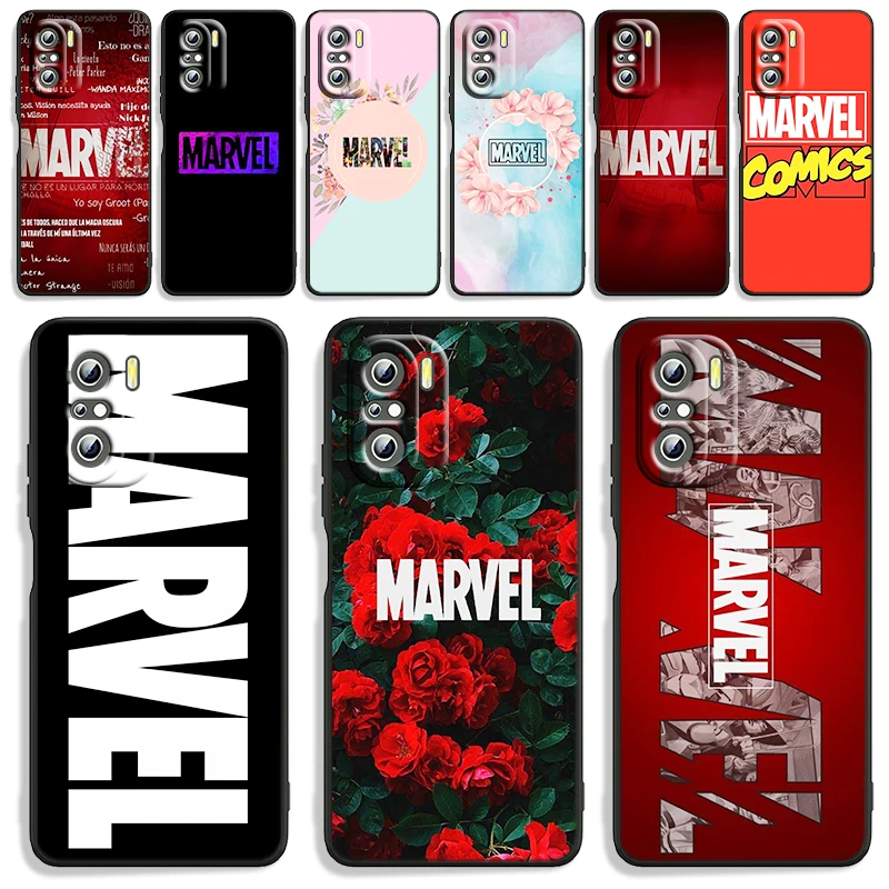 

Marvel Logo Art Fashion Phone Case For Xiaomi Redmi Note 11 10S 10 9T 9S 9 8T 8 7 Pro Plus Max 5G Silicone TPU Cover
