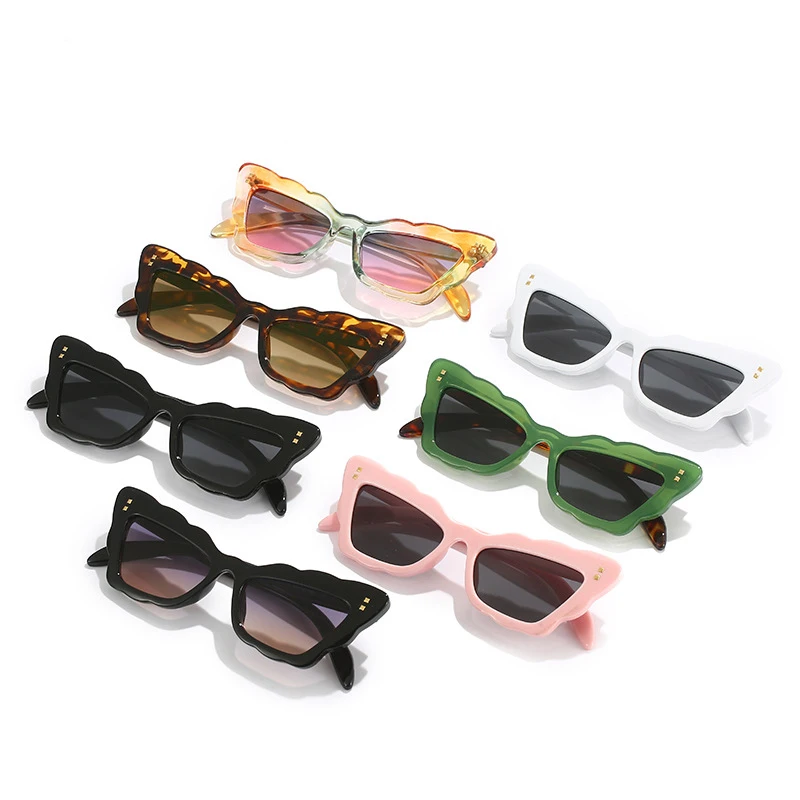 

Fashion Colorful Cat Eyes Sunglasses Vintage Gradient Brand Design Anti-ultraviolet UV400 Casual Eyeglasses for Adult,Women,Men