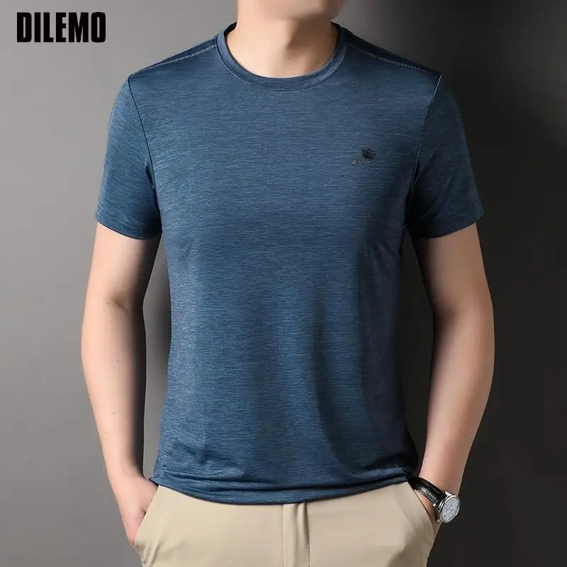 

Top Grade New Summer Slim Brand Tops Tshirts Striped Mens Luxury With Logo Designer Short Sleeve Casual Fashion Men Clothing