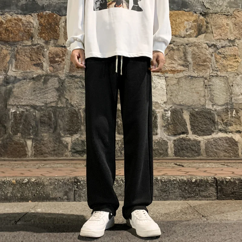 

New Autumn Joggers Men Jogging Sweatpants Sportswear Knit Tracksuit Sports Pants Trousers Oversize Wide Leg Clothing TPH21