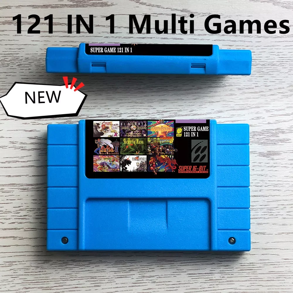 

Super 121 in 1 Game Cartridge Card For 16 bit Game console with Hot Games Zeldaed Earthbound Super Metroided