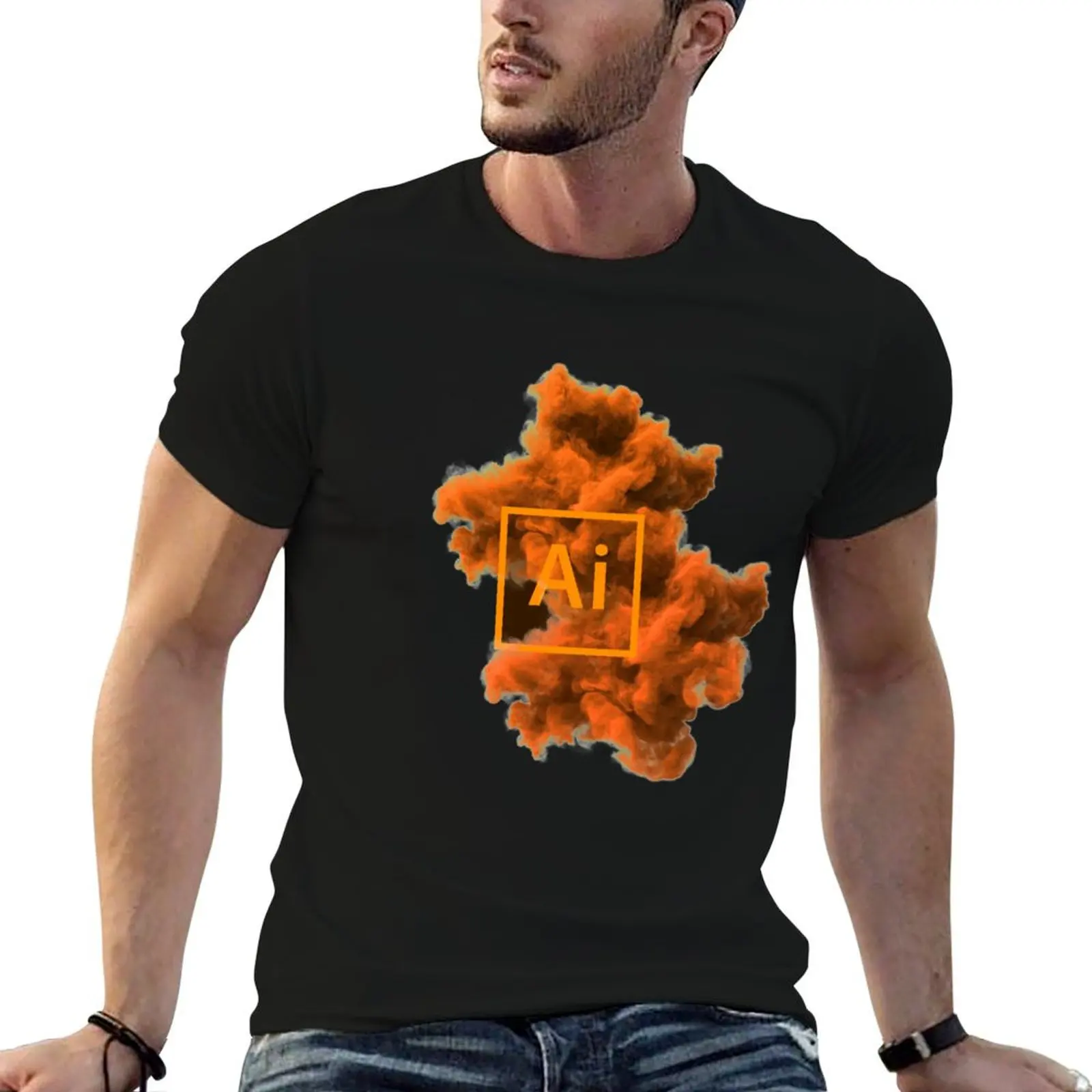 Фото Футболка Adobe Illustrator, футболка для защиты от солнца, для активного отдыха на природе №1