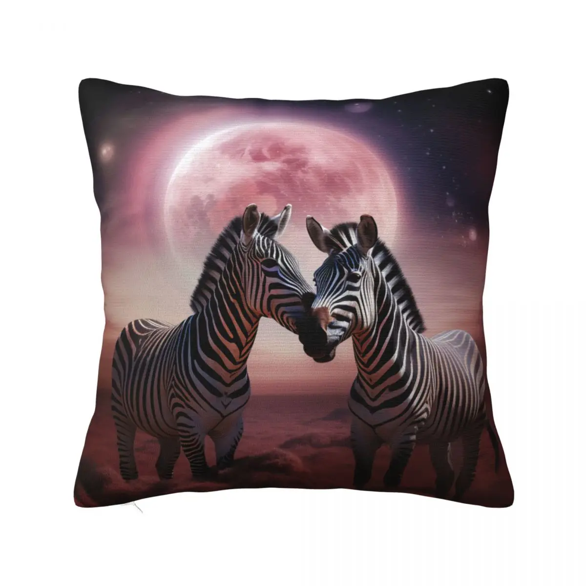 

Zebra Pillow Case Mystical Realms Sofa Zipper Pillowcase Summer Funny Polyester Cover