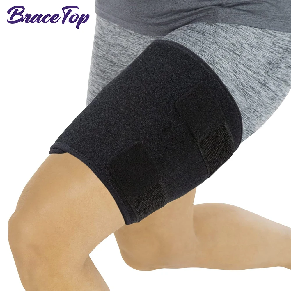 

BraceTop Thigh Brace, Hamstring Quad Wrap,Adjustable Compression Sleeve Support,Pulled Groin Muscle,Sprains,Quadricep,Tendinitis