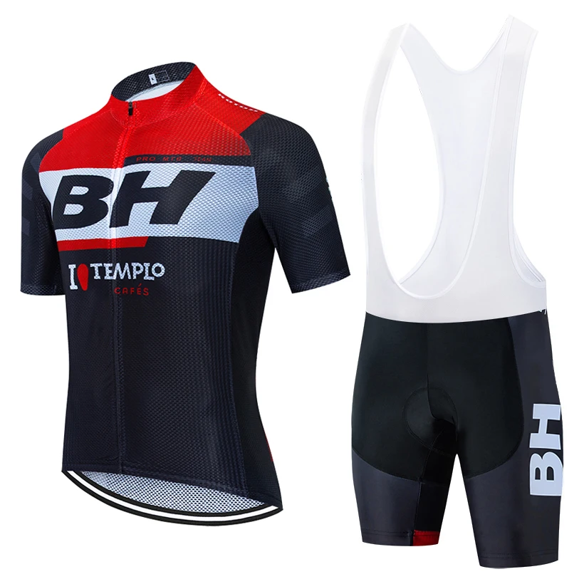 

TEAM BH Short Sleeve Cycling Jersey 20D Pad Pants Suit Men‘s Summer MTB Pro BICYCLING Shirts Maillot Culotte Wear