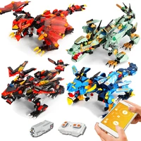 bibilock technical remote control dragon building blocks electrical power assemble bricks toys phone control gifts for boy kids