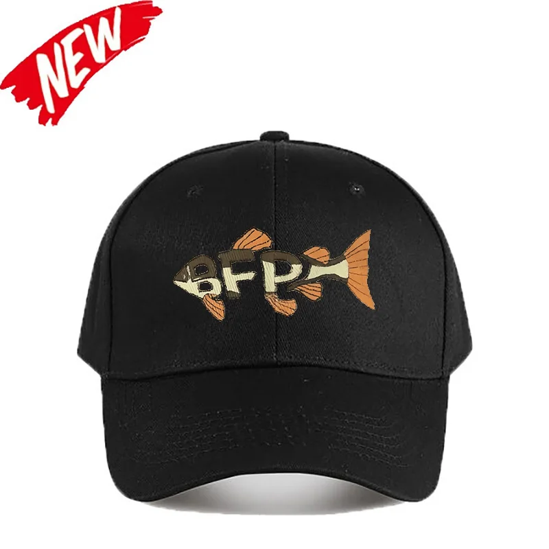 Фото Бейсболка BFP Red Tail Fish Graphic - регулируемая, с застежкой-клипсой, дышащая, из полиэстера, можно стирать вручную - стильная, в стиле хип-хоп и S-стиль. №1
